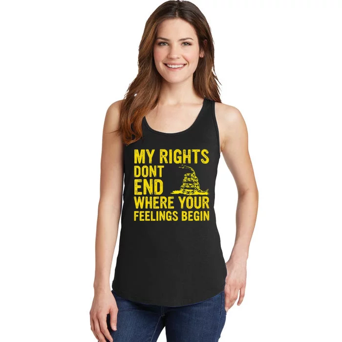 My Rights Dont End Where Your Feelings Begin Ladies Essential Tank