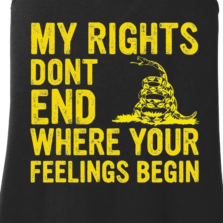 My Rights Dont End Where Your Feelings Begin Ladies Essential Tank