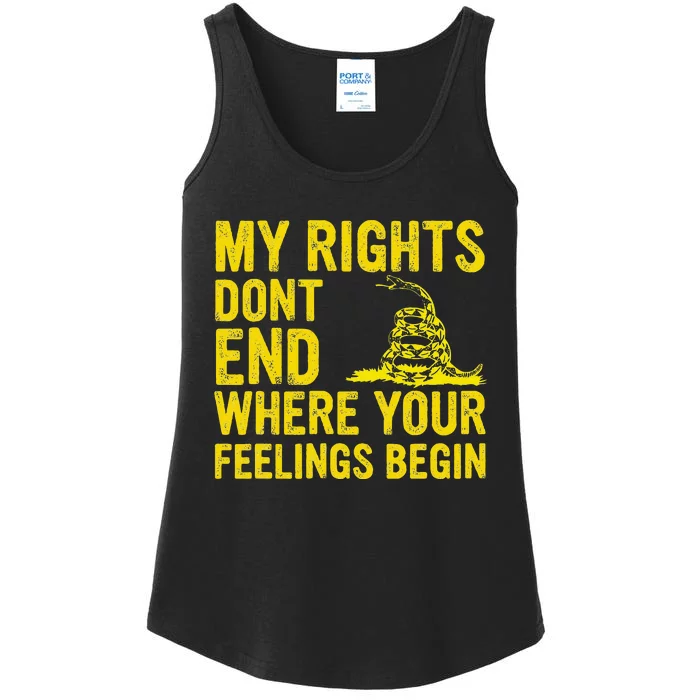 My Rights Dont End Where Your Feelings Begin Ladies Essential Tank