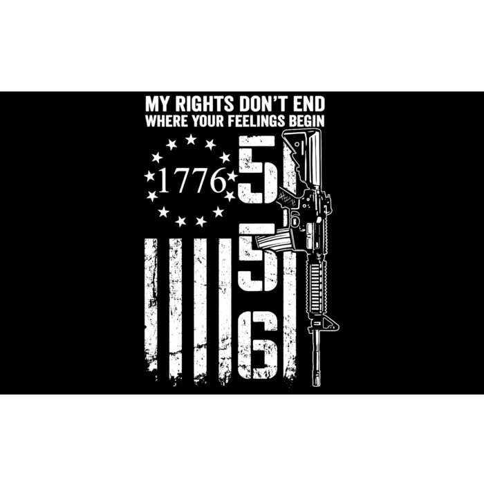 My Rights Don't End Where Your Feelings Begin AR15 (ON BACK) Bumper Sticker