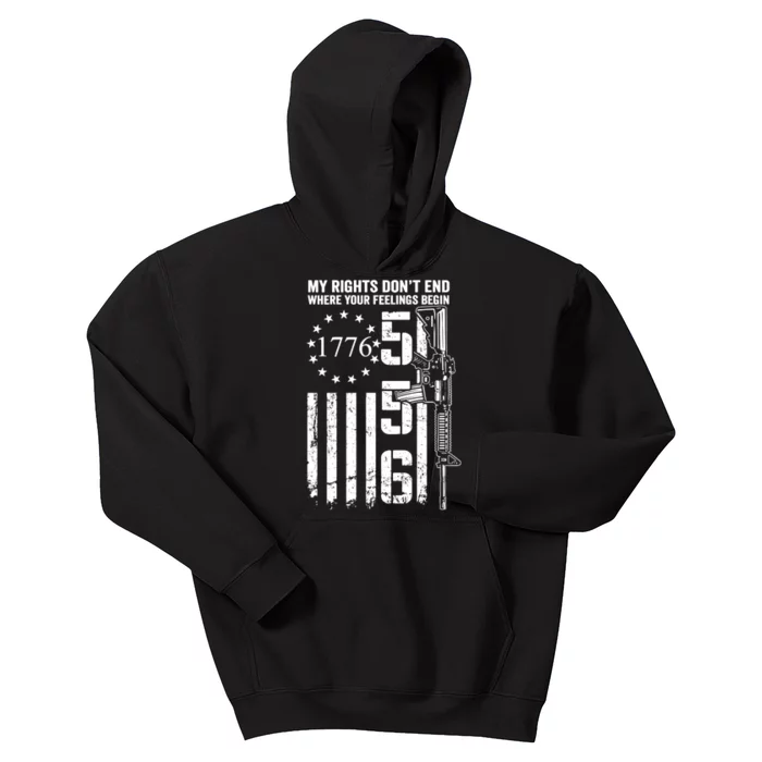 My Rights Don't End Where Your Feelings Begin AR15 (ON BACK) Kids Hoodie