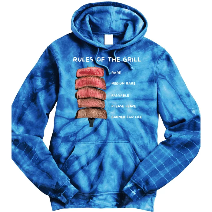 Middleclassfancy Rad Dad Rules Of The Grill Tie Dye Hoodie