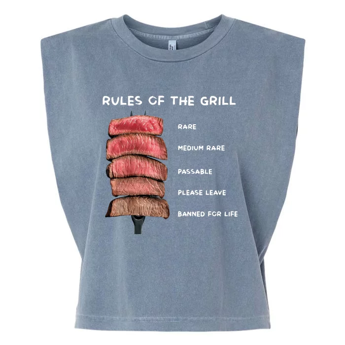 Middleclassfancy Rad Dad Rules Of The Grill Garment-Dyed Women's Muscle Tee