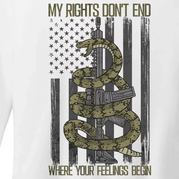 My Rights Don't End Where Your Feelings Begin Womens CVC Long Sleeve Shirt