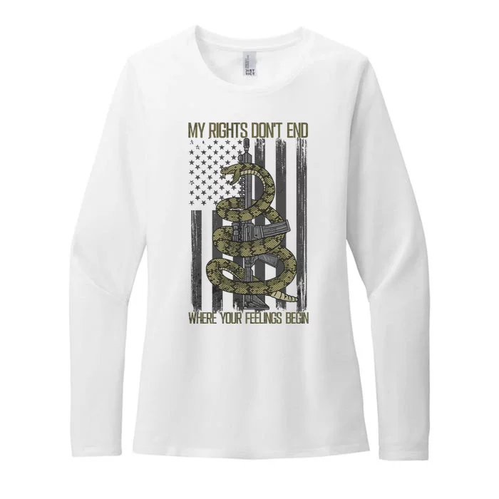 My Rights Don't End Where Your Feelings Begin Womens CVC Long Sleeve Shirt