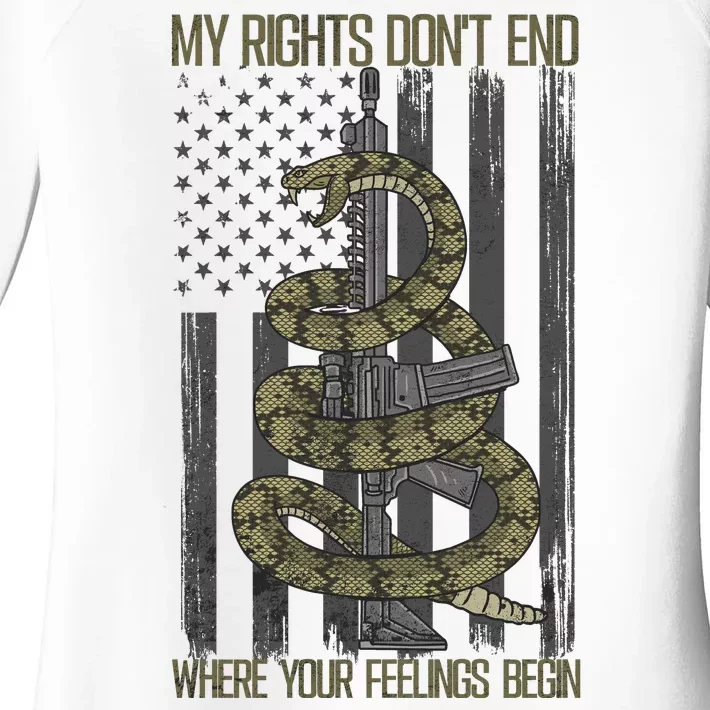 My Rights Don't End Where Your Feelings Begin Women's Perfect Tri Tunic Long Sleeve Shirt