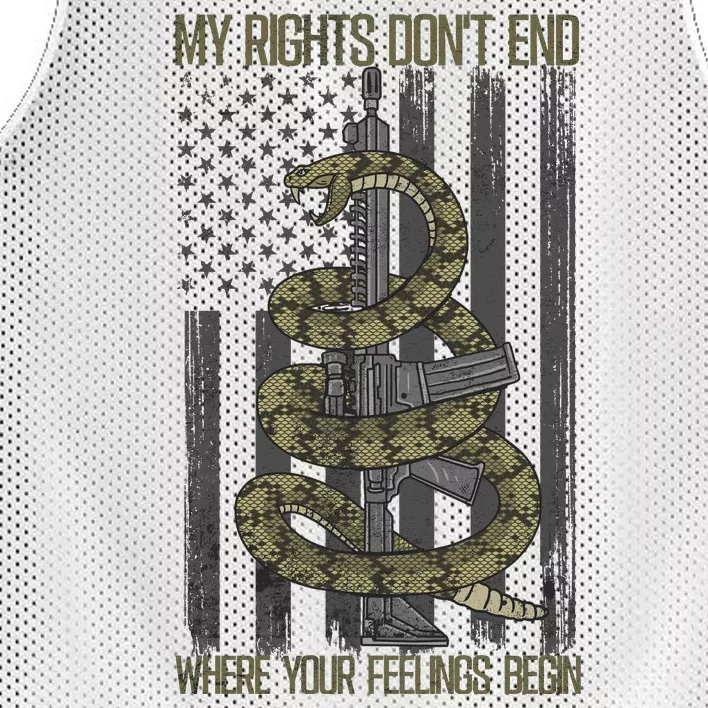 My Rights Don't End Where Your Feelings Begin Mesh Reversible Basketball Jersey Tank