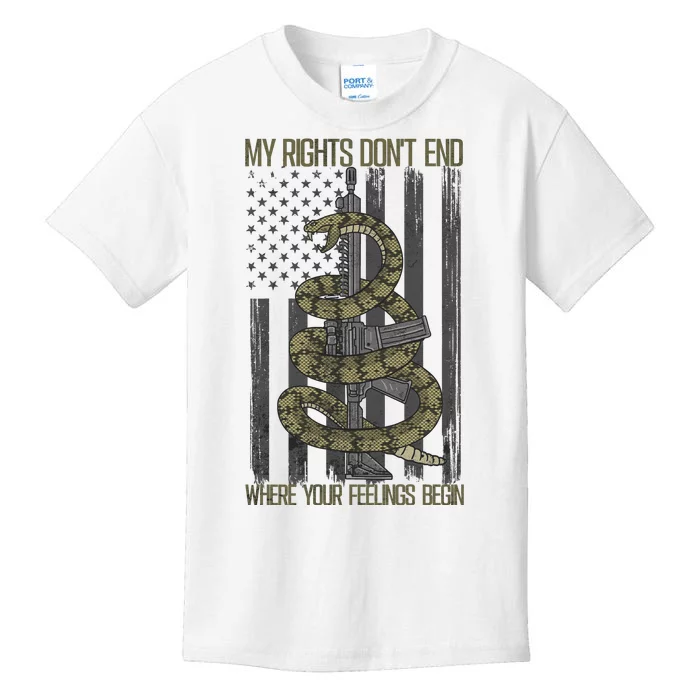 My Rights Don't End Where Your Feelings Begin Kids T-Shirt