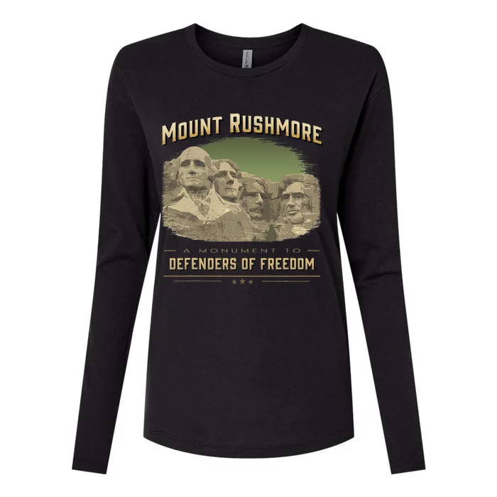 Mount Rushmore Defenders Of Freedom South Dakota USA Womens Cotton Relaxed Long Sleeve T-Shirt