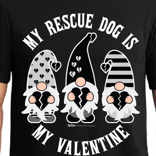 My Rescue Dog Is My Anticool Giftvalentine's Day Gnomes Gift Pajama Set