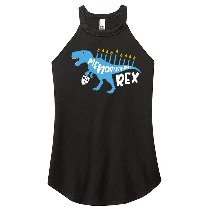 Menorasaurus Rex Dinosaur Hanukkah Jewish Women’s Perfect Tri Rocker Tank