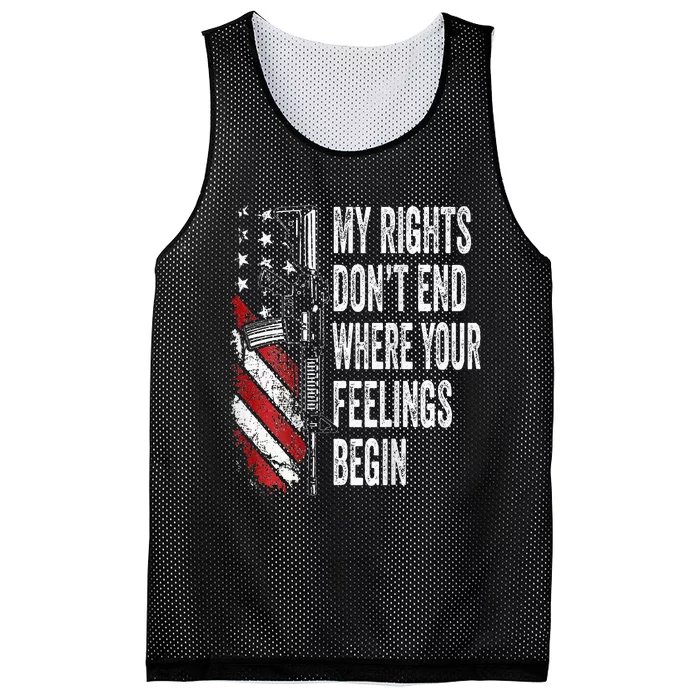 My Rights DonT End Where Your Feelings Begin Mesh Reversible Basketball Jersey Tank