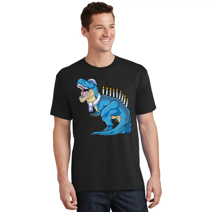 Menorasaurus Rex Dinosaur Happy Hanukkah Pjs Family Matching T-Shirt