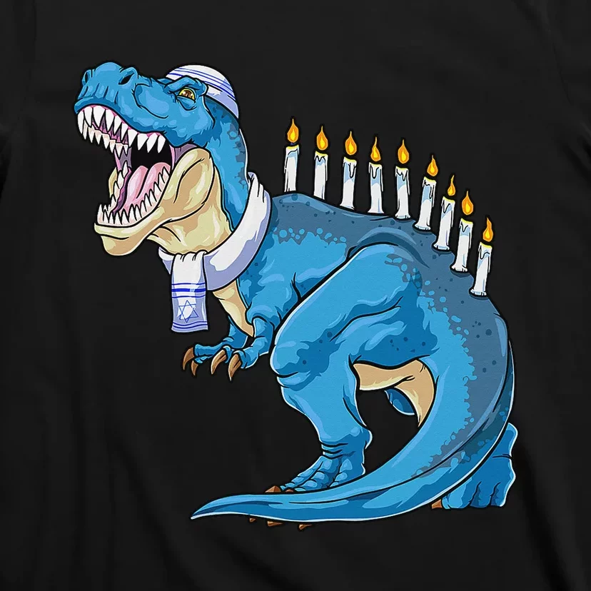 Menorasaurus Rex Dinosaur Happy Hanukkah Pjs Family Matching T-Shirt