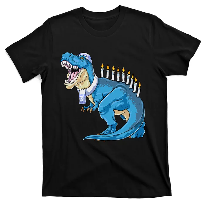 Menorasaurus Rex Dinosaur Happy Hanukkah Pjs Family Matching T-Shirt