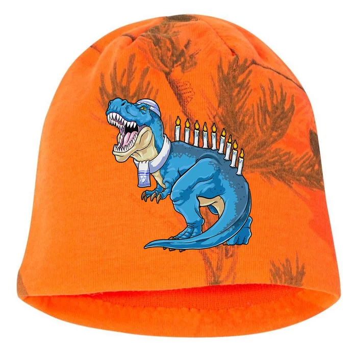 Menorasaurus Rex Dinosaur Happy Hanukkah Pjs Family Matching Kati - Camo Knit Beanie