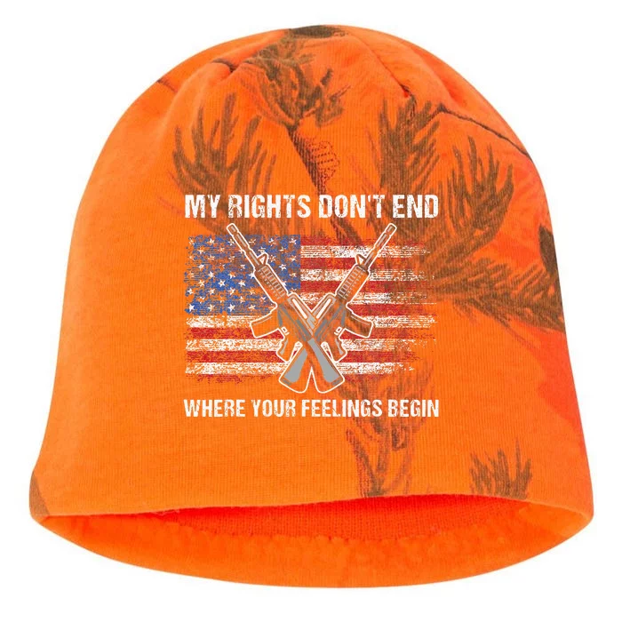 My Rights DonT End Where Your Feelings Begin American Guns Kati - Camo Knit Beanie