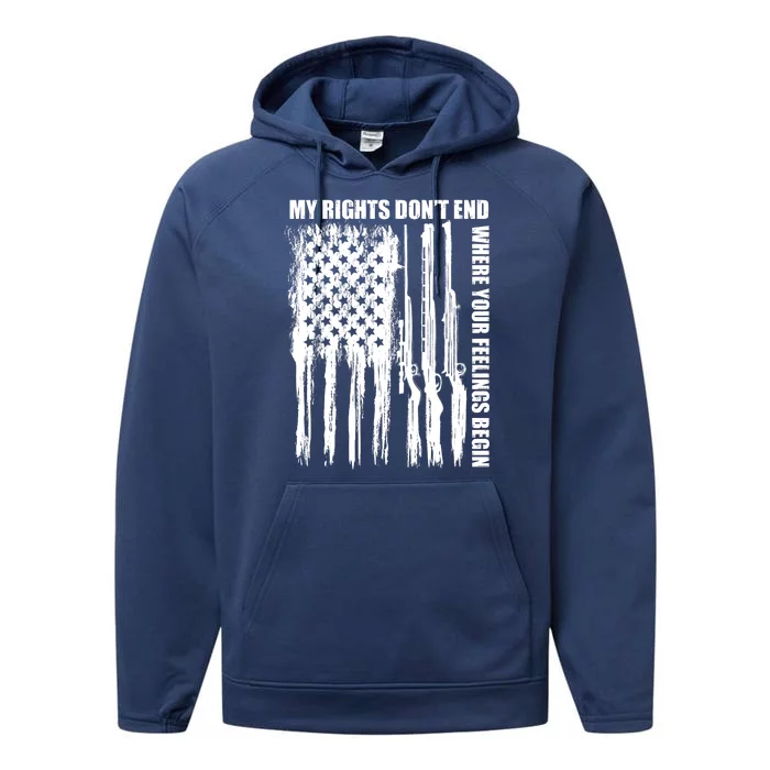 My Rights Don't End Where Your Feelings Begin Performance Fleece Hoodie