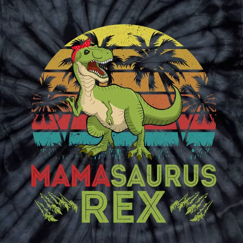 Mamasaurus Rex Dinosaur Funny Mom Tie-Dye T-Shirt