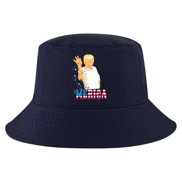 Merica Re Elect Trump 45 Second Term 4th July 2020 Gift Cool Comfort Performance Bucket Hat