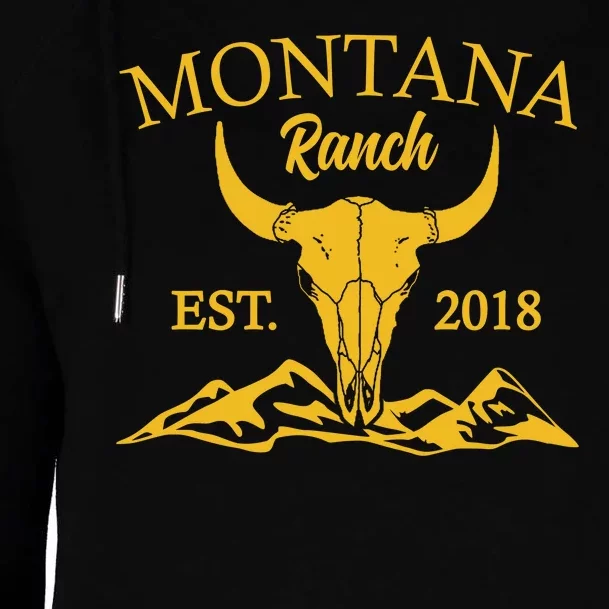 Montana Ranch Est 2018 Womens Funnel Neck Pullover Hood