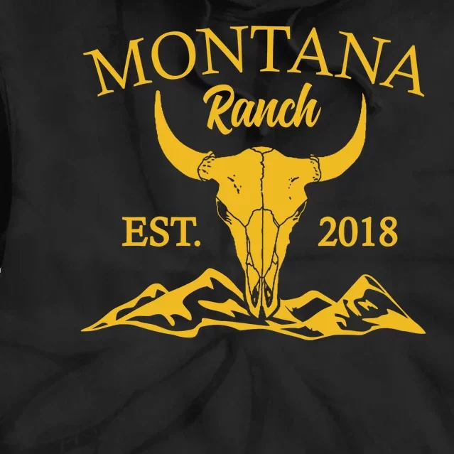 Montana Ranch Est 2018 Tie Dye Hoodie