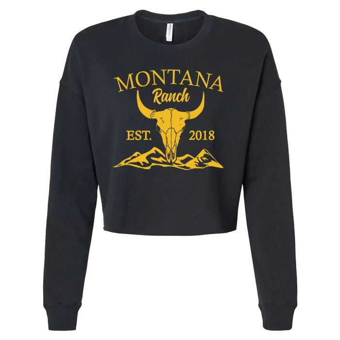 Montana Ranch Est 2018 Cropped Pullover Crew