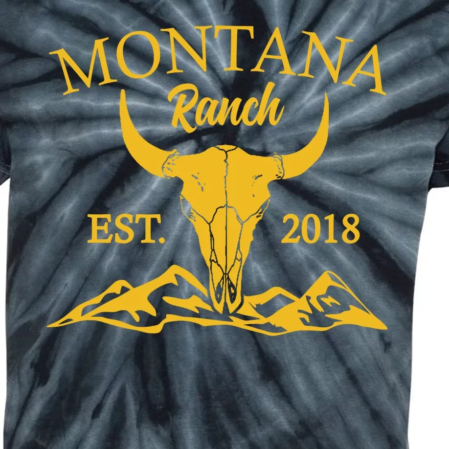 Montana Ranch Est 2018 Kids Tie-Dye T-Shirt