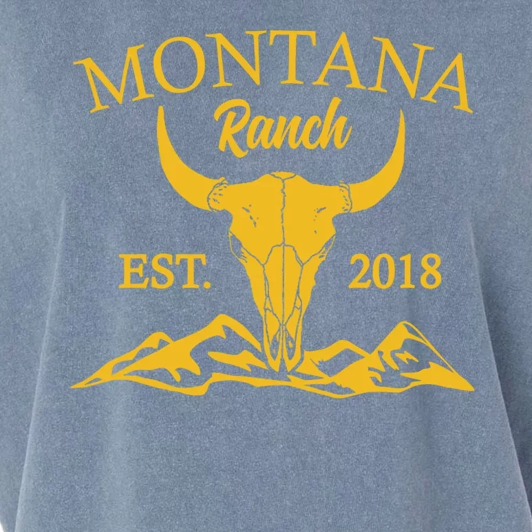 Montana Ranch Est 2018 Garment-Dyed Women's Muscle Tee