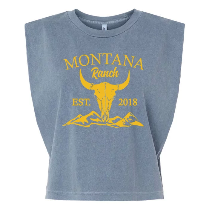 Montana Ranch Est 2018 Garment-Dyed Women's Muscle Tee