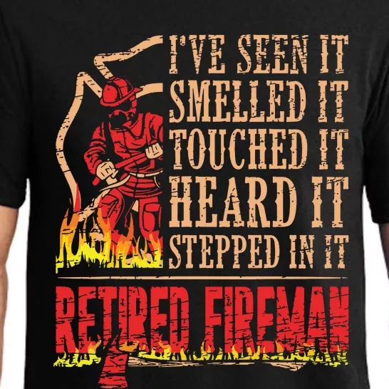 Men Retired Fireman Firefighter Axe Fire Gift Pajama Set