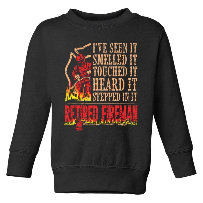 Men Retired Fireman Firefighter Axe Fire Gift Toddler Sweatshirt