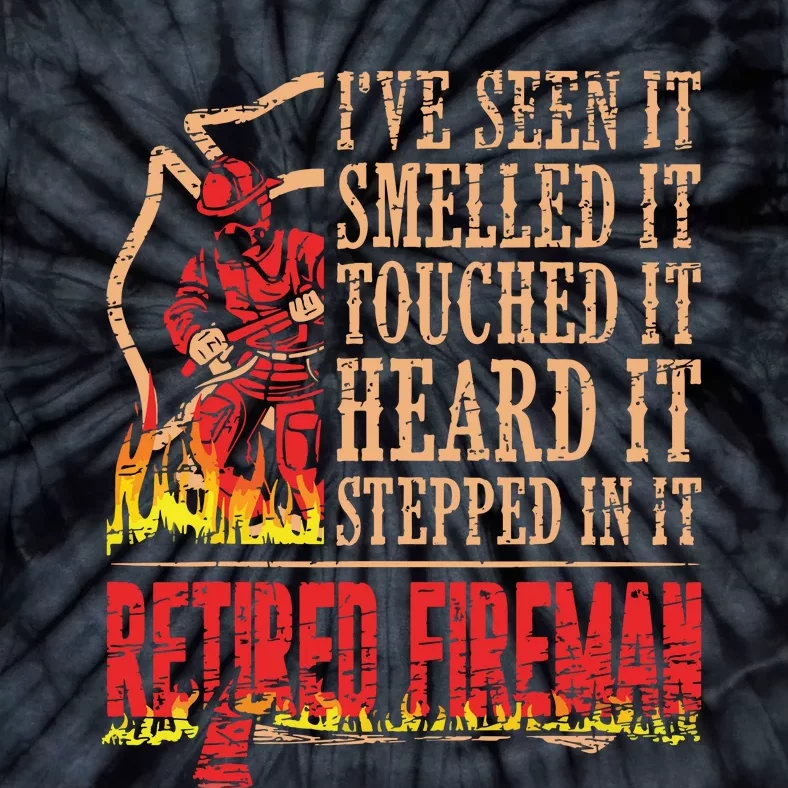 Men Retired Fireman Firefighter Axe Fire Gift Tie-Dye T-Shirt