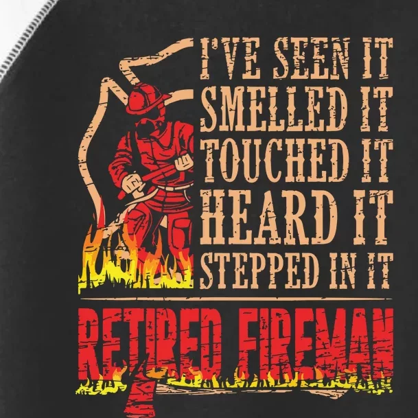 Men Retired Fireman Firefighter Axe Fire Gift Toddler Fine Jersey T-Shirt