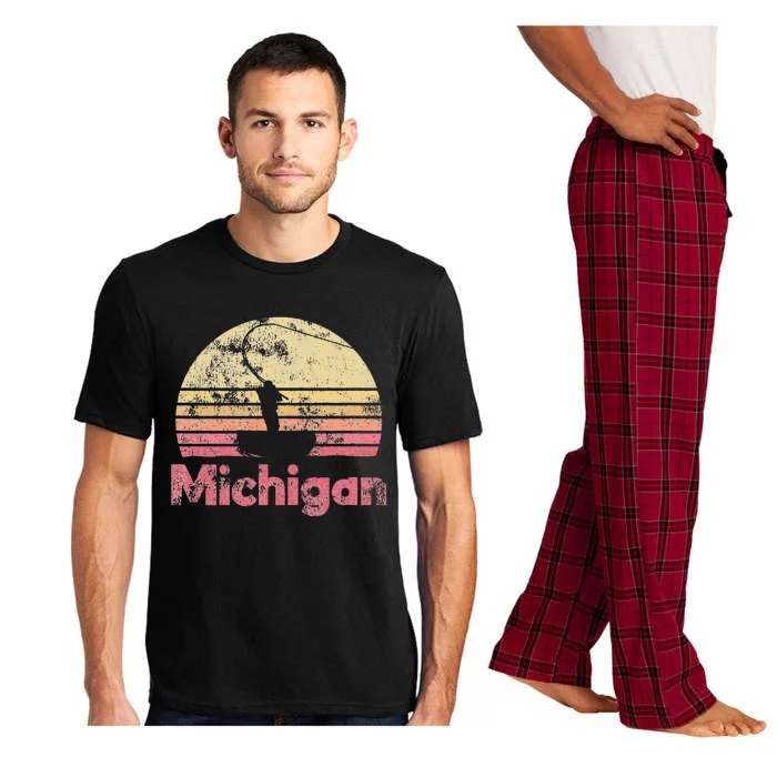 Michigan Retro Fishing Pajama Set