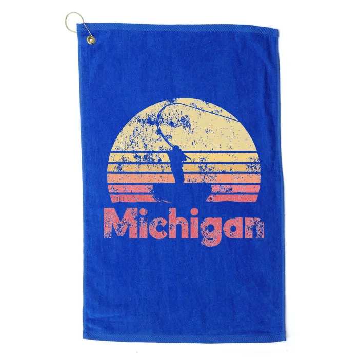 Michigan Retro Fishing Platinum Collection Golf Towel