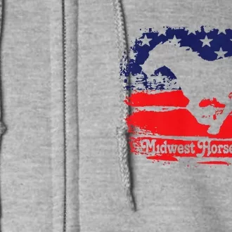 Mhf Redwhiteblue Flag Premium Full Zip Hoodie