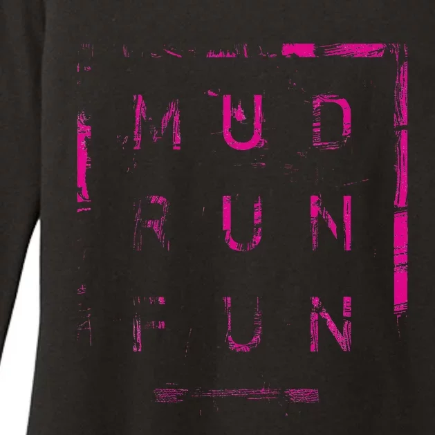 Mud Run Fun Mudder Trail Running And Mudding Womens CVC Long Sleeve Shirt