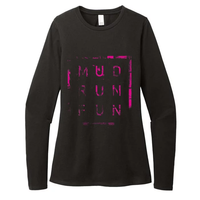 Mud Run Fun Mudder Trail Running And Mudding Womens CVC Long Sleeve Shirt