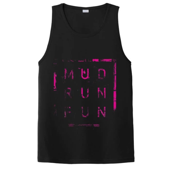 Mud Run Fun Mudder Trail Running And Mudding Performance Tank