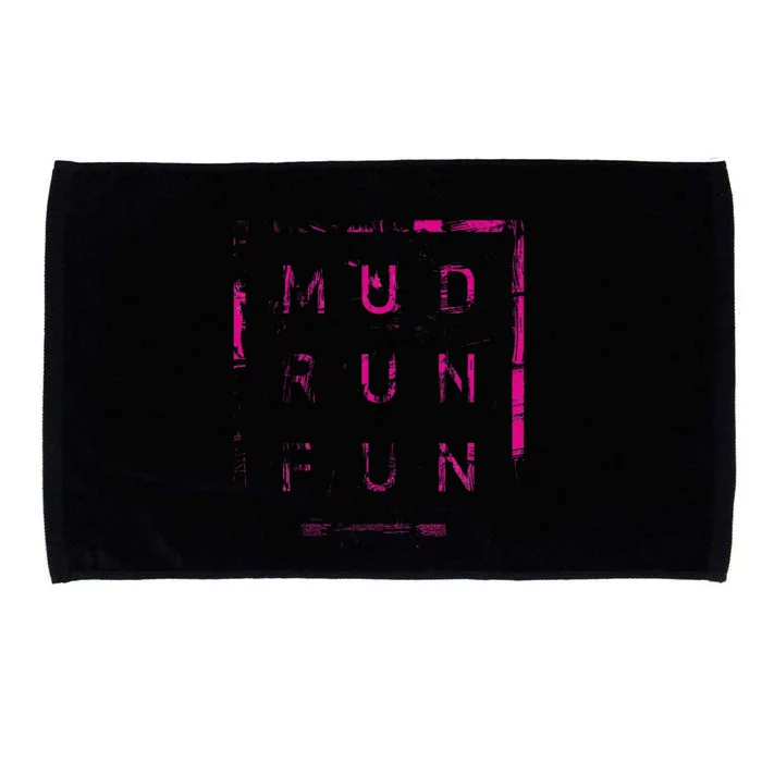 Mud Run Fun Mudder Trail Running And Mudding Microfiber Hand Towel