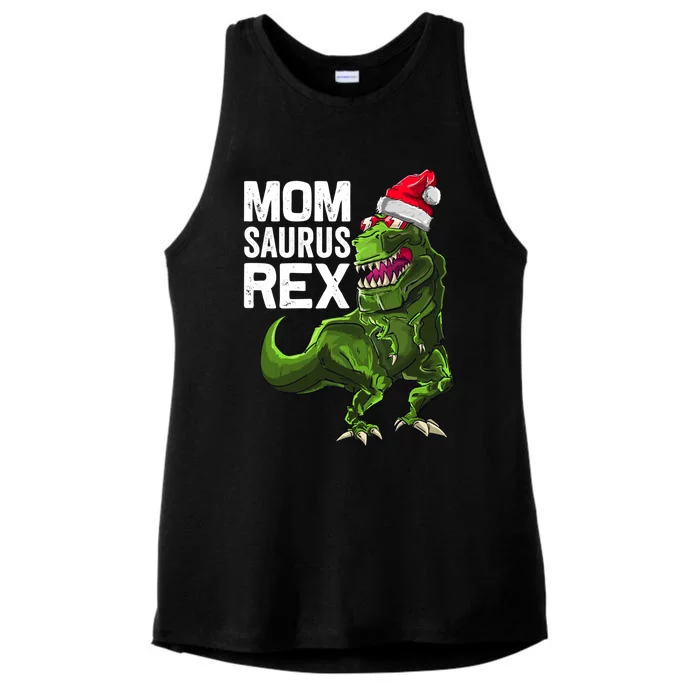 Momsaurus Rex Funny Family Matching Trex Mom Christmas Gift Meaningful Gift Ladies Tri-Blend Wicking Tank