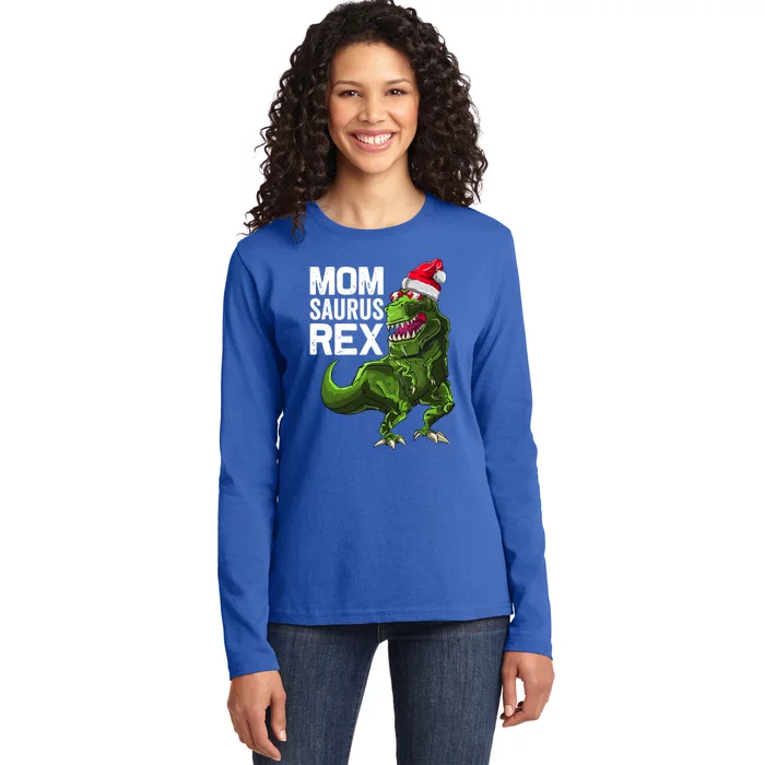 Momsaurus Rex Funny Family Matching Trex Mom Christmas Gift Meaningful Gift Ladies Long Sleeve Shirt