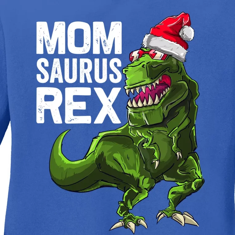 Momsaurus Rex Funny Family Matching Trex Mom Christmas Gift Meaningful Gift Ladies Long Sleeve Shirt