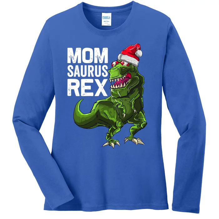 Momsaurus Rex Funny Family Matching Trex Mom Christmas Gift Meaningful Gift Ladies Long Sleeve Shirt