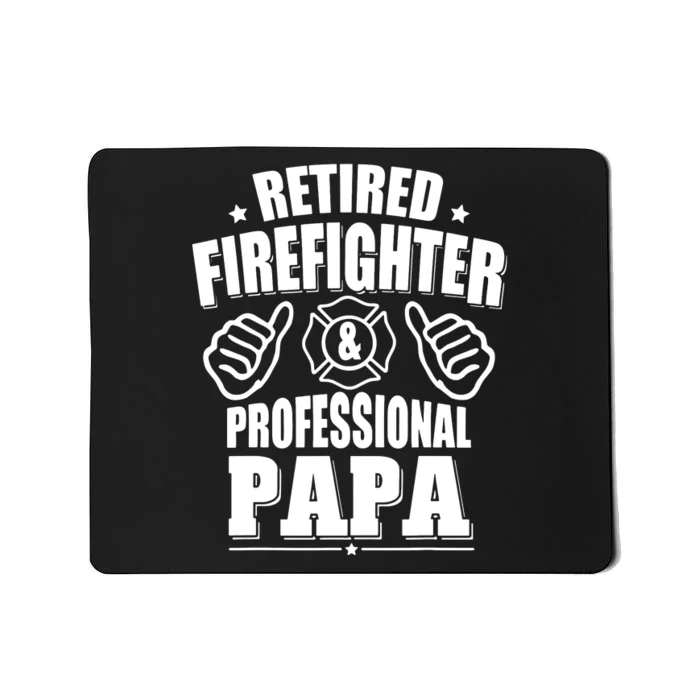 Mens Retired Firefighter & Papa Retirement Gift Mousepad