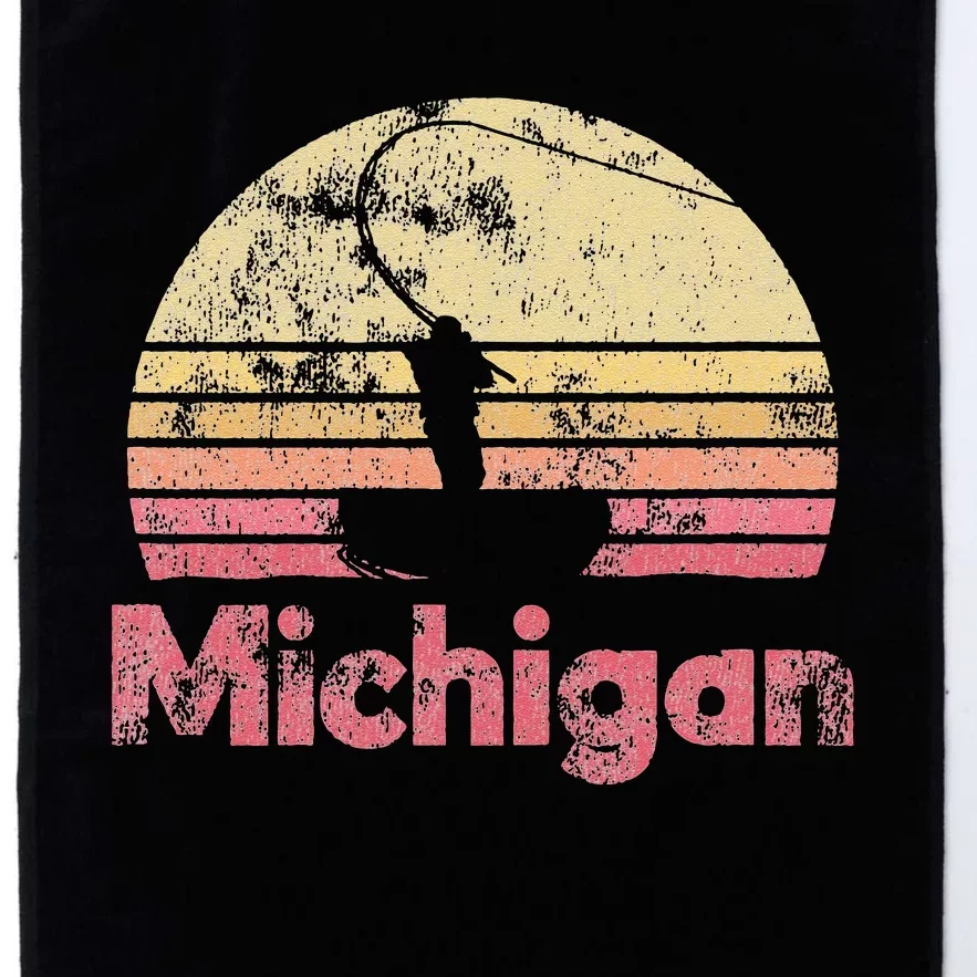 Michigan Retro Fishing Platinum Collection Golf Towel