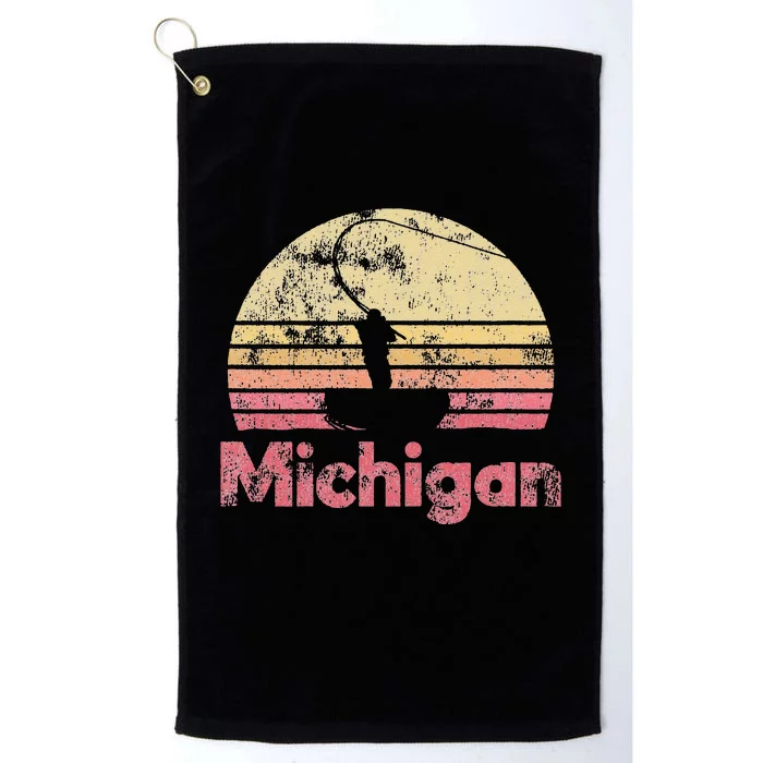 Michigan Retro Fishing Platinum Collection Golf Towel