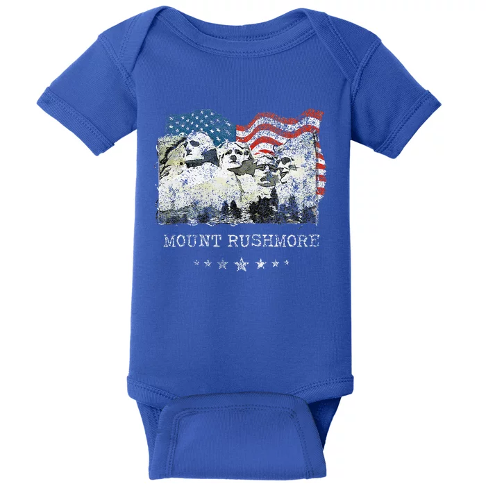 Mount Rushmore Flag Souvenirs Baby Bodysuit