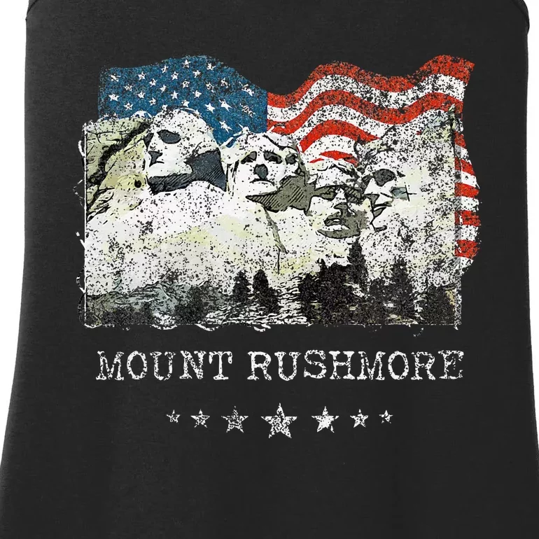 Mount Rushmore Flag Souvenirs Ladies Essential Tank